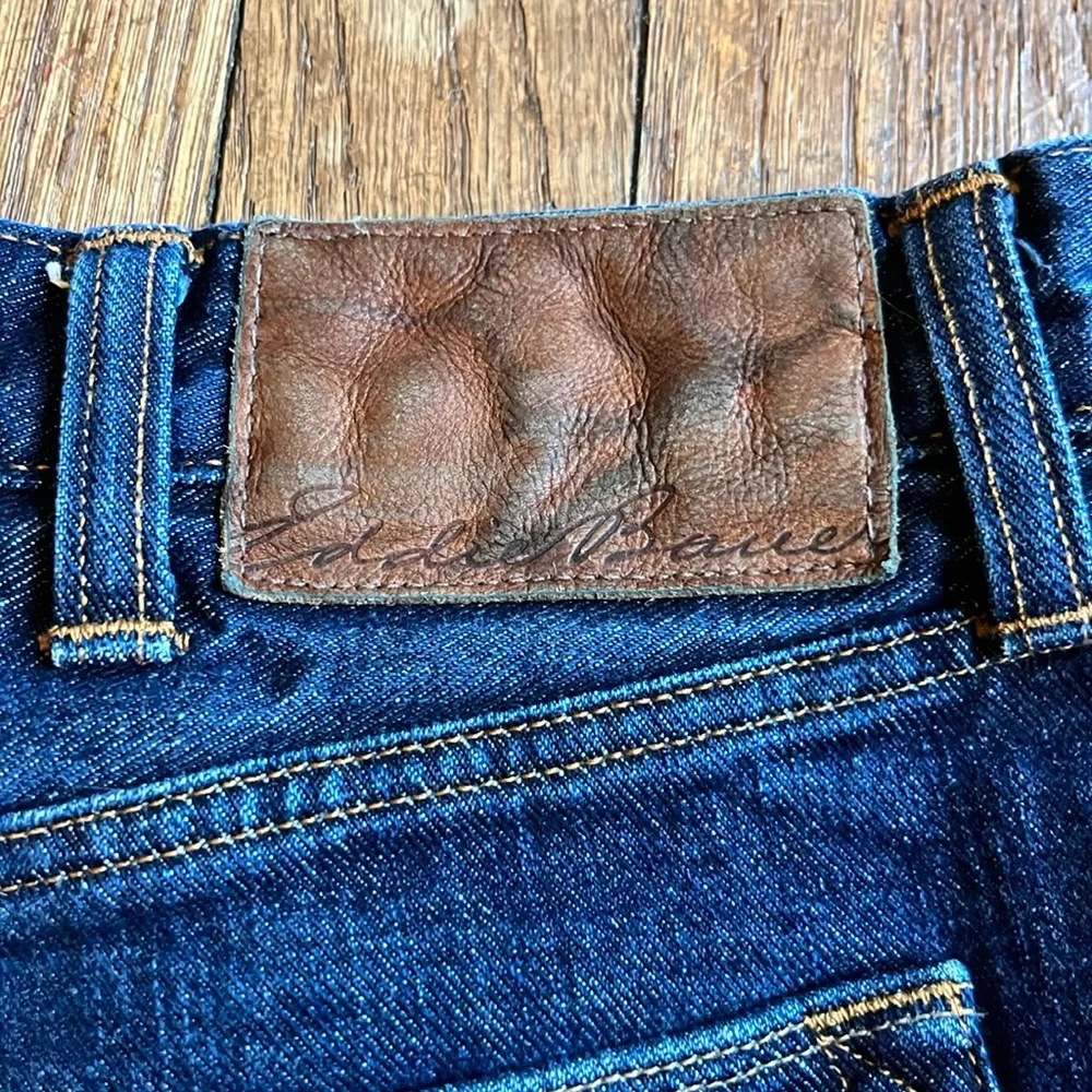 Eddie Bauer jeans flannel lined straight leg 38 x 36 tall - Picture 9 of 14